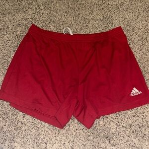 RED LARGE ADIDAS SHORTS